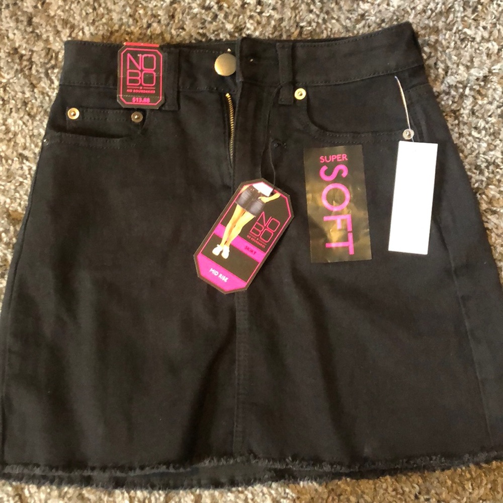 Brand new with tags black mini skirt